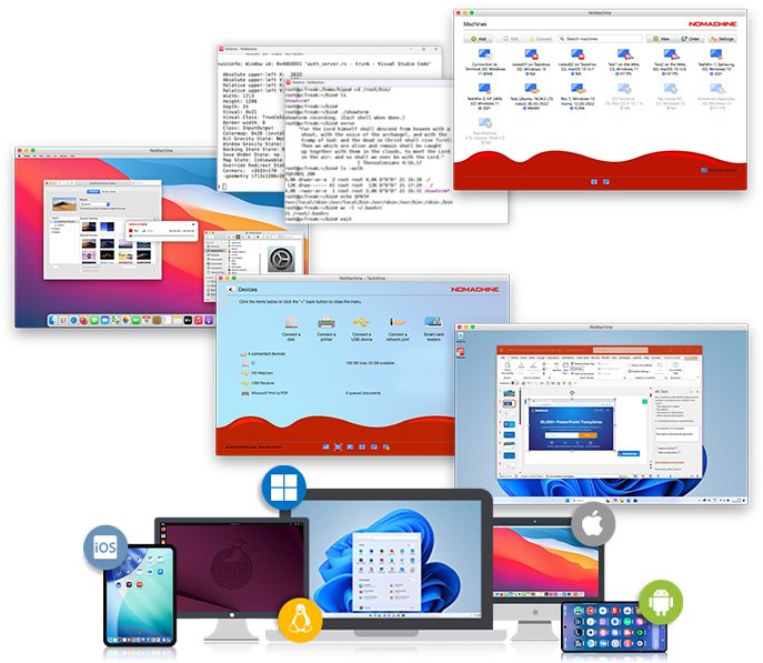 NoMachine na Windows, macOS, Linux, tablecie i telefonie